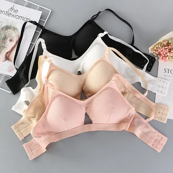 

Cotton Wrapped Bra Wireless Paded Adjustable Ladies Underwear Push-up Girls Ladies Comfortable Bralette Soft Seamless Lingerie