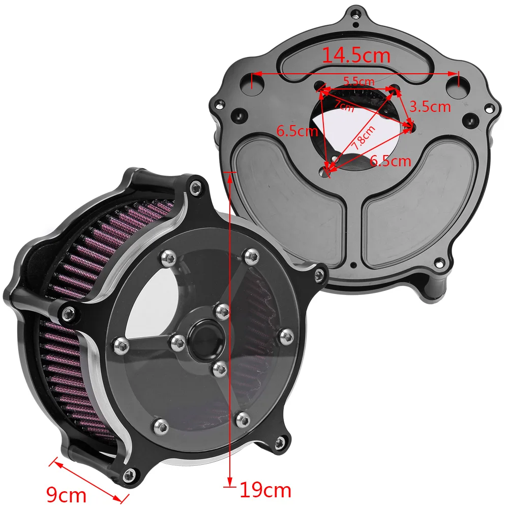Мотоцикл воздухоочиститель Впускной фильтр кафе гонщик воздушный фильтр система Комплект подходит для Harley XL Sportster 883 1200 48 1991