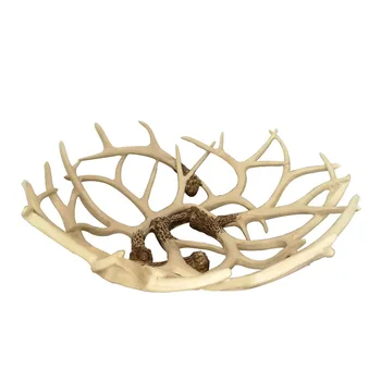 

YILUNXI Creative practical antler fruit tray TV cabinet decoration Living room bedroom decoration home crafts ornament