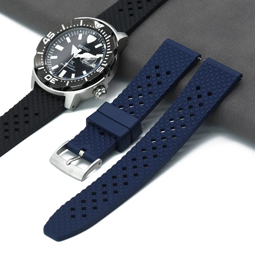 Per Seiko Watch 18mm 20mm 22mm a nido d'ape tropicale fluoro cinturino in  gomma Sport immersioni cinturino impermeabile sostituzione cinturini|Watchbands|  - AliExpress