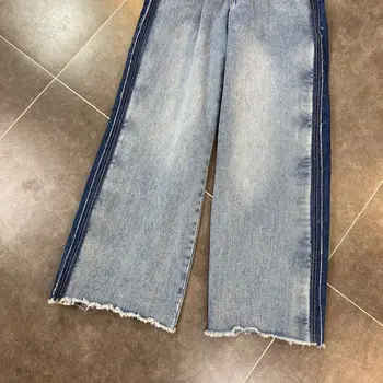 

2020 Spring and Summer New Mixed Colors High Waist Wide-Leg Woman Jeans Fahiosn Jeans Ladies Denim Pants Jean Pants Jeans