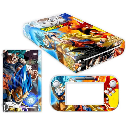 Супер наклейка Dragon Ball для консоли nintendo wii u, чехол с пультом управления, скины для геймпад для nintendo wii u, наклейка - Цвет: YS-WIIU-0044