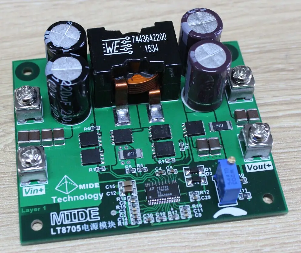 LT8705 Wide Input Automatic Buck-boost High-power Power Module Four-layer Board Design