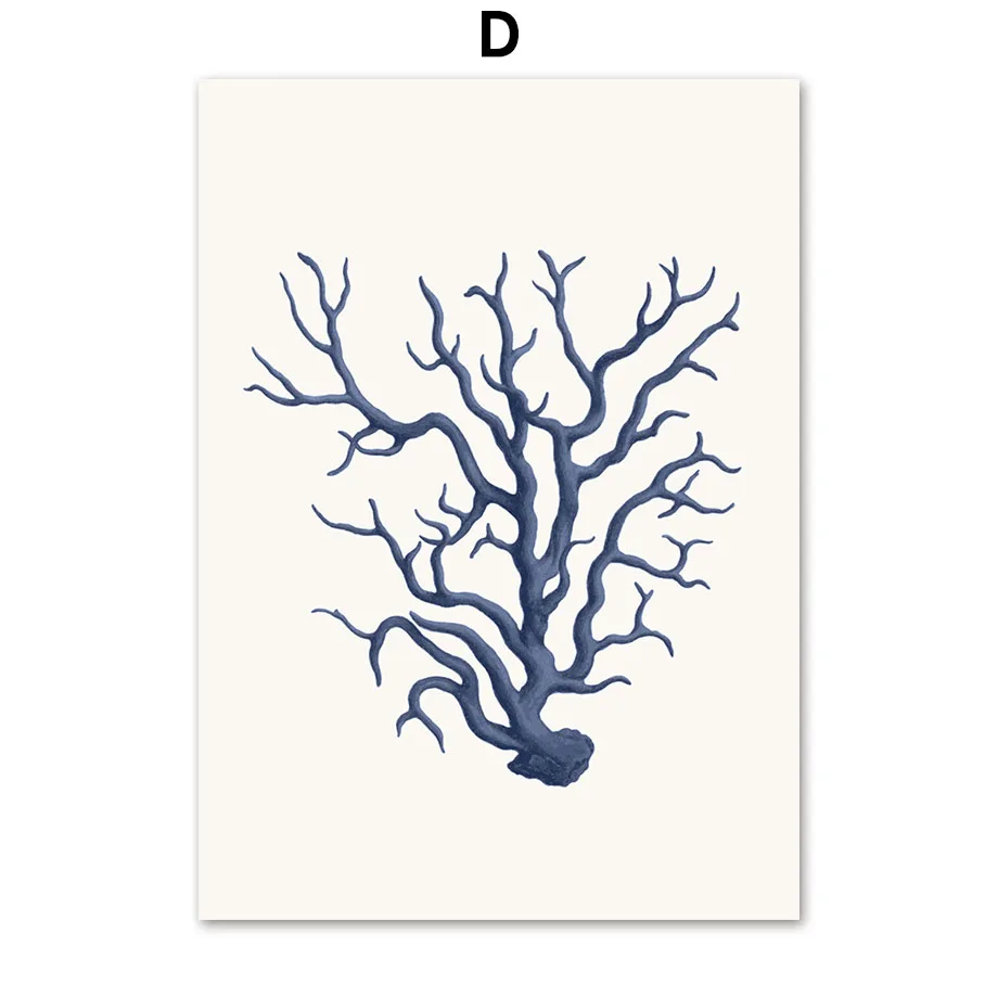 Fossil-Snail-Coral-Whale-Octopus-Vintage-Wall-Art-Canvas-Painting-Nordic-Posters-And-Print-Wall-Pictures (6)