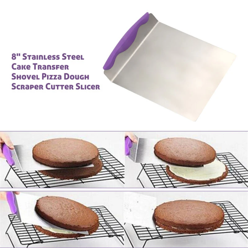 8Inch Kitchen StainlessSteel Cake Transfer Shovel Cookie Steak Pizza Spatula Home Baking Accessories Bakery Tools Kitchen Tool