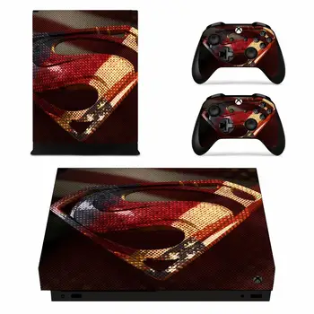 

DC Superman Full Cover Skin Console & Controller Decal Stickers for Xbox One X Skin Stickers Vinyl