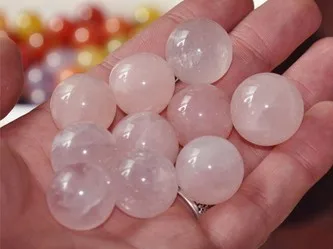 

YM 326 10pcs NATURAL rose QUARTZ CRYSTAL SPHERE BALL Healing