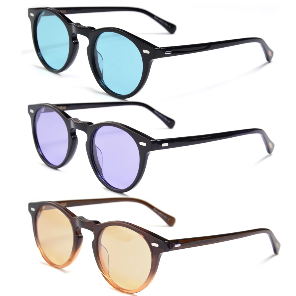 Round Polarized Sunglasses for Women Men Retro Womens Sunglasses Uv Protection 