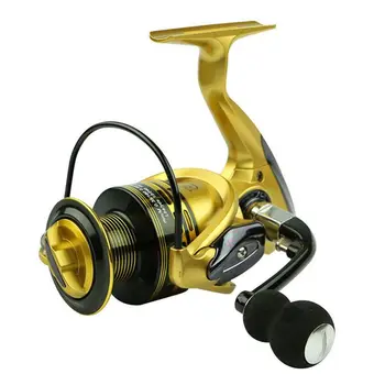 

YUMOSHI Fishing Reels 13+1BB 5.5:1 Full Metal for fish feeder baitcasting reel spinning reels for rod ( Yellow,3000 Series )