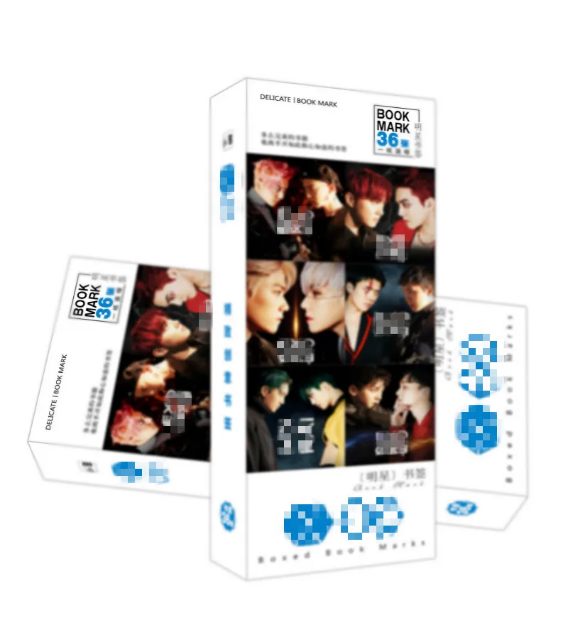 [MYKPOP]KPOP Fine Bookmarks 36 шт./компл. Подарочная коробка упаковка для KPOP Fans Collection E9