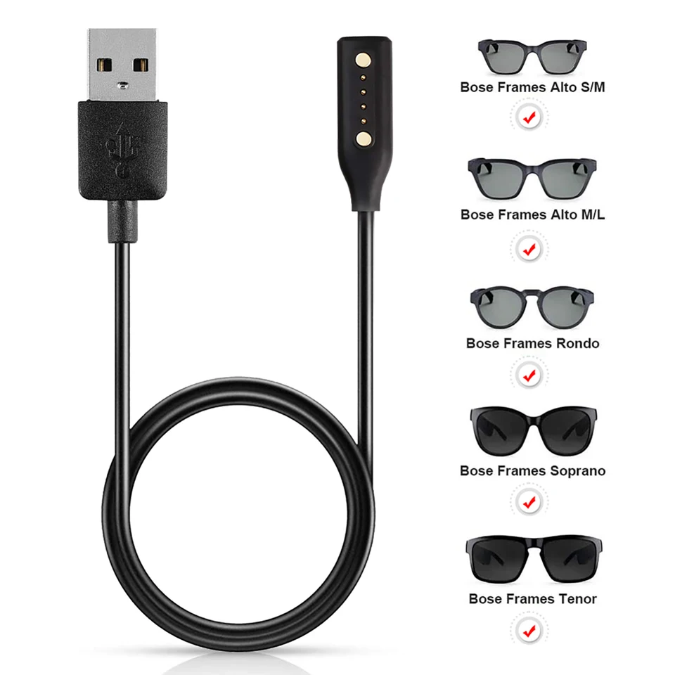Charging Cable For Bose Frames Alto S M L Smart Glasses Charger For Bose  Frames Rondo Soprano Tenor Magnetic Portable Adapter