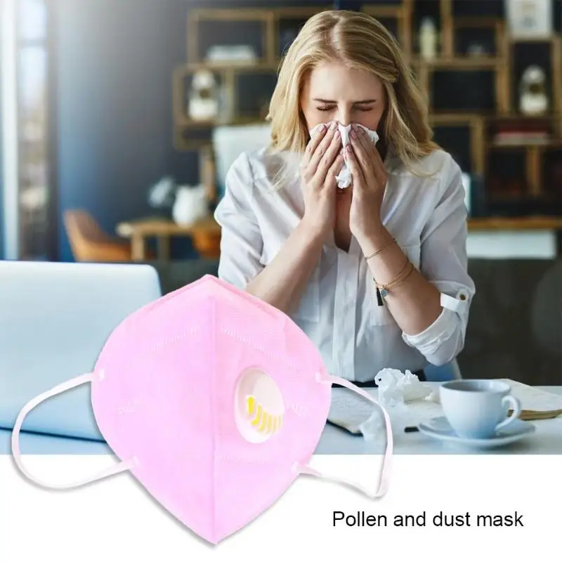Breath Valve Anti-Dust Facial Mouth Mask Ear-Loop Makeup Protective Cover