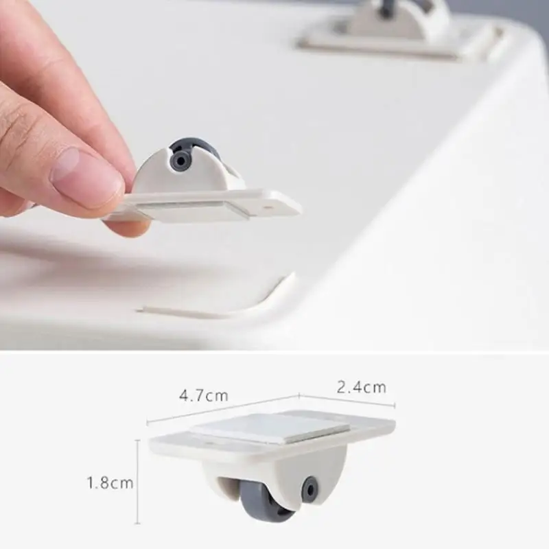 Novel 4pcs Adhesive Casters Pulley Rollers For Cabinet Drawer Storage Box Trash Can Small Furniture Hardware Directional Wheels |