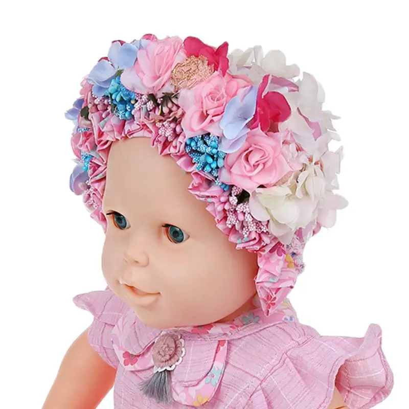 Новорожденный ребенок шляпа фотографии реквизит кепки аксессуары шапка с цветком милые формы украшения