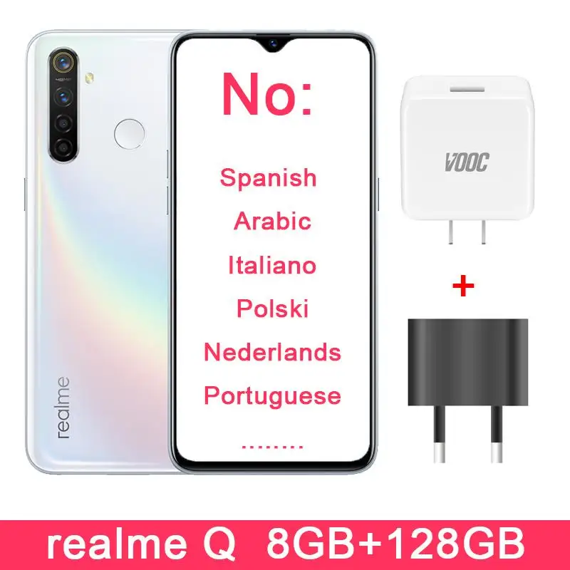 Q 8G 128G White Realme Q 4GB 64GB 6,3 ''мобильный телефон realme 5 pro 128GB Snapdragon 712 AIE 48MP Quad camera мобильный телефон 20W быстрое зарядное устройство - Цвет: Q 8G 128G White