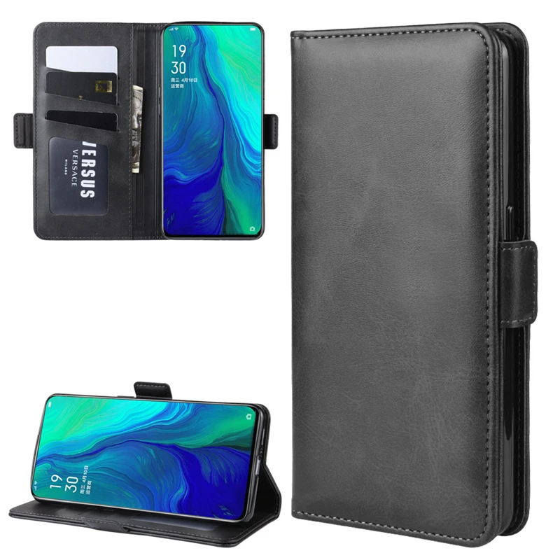 

Case For OPPO Reno 10X Zoom Leather Wallet Flip Cover Vintage Magnet Phone Case For Oppo Reno 5G Reno 10 Coque