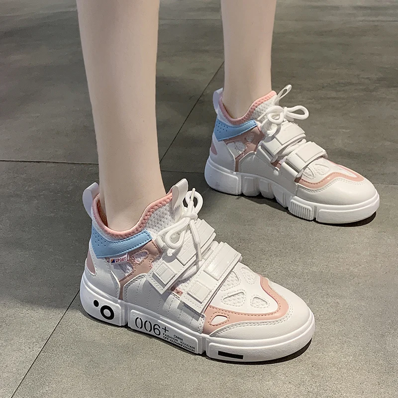 hip hop women vulcanized shoes korean trend style ladies platform sneakers mixed colors designer female moccasins lady leisure (42)