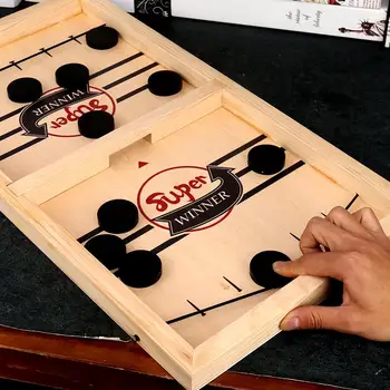 

Bumper Chess Parent-child Interactive Board Game Ice Hockey Desktop Battle Like Renju Double Ejection Chess Toy
