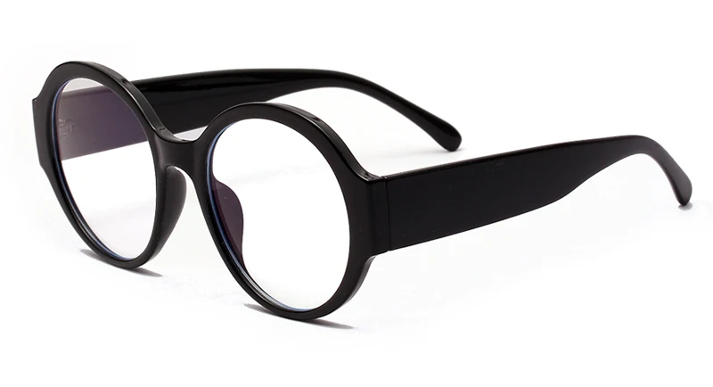 black with clear Компьютерные очки, женские, прозрачные, Ретро стиль, толстая оправа, большая, круглая оправа, очки для мужчин, черные очки, оправа с коробкой, NX - Цвет оправы: black with clear