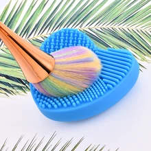 1 шт Силиконовая Кисть для макияжа коврик для очистки мытье кистей для макияжа гель чистящий коврик ручной инструмент основа Кисть для макияжа скребок доска
