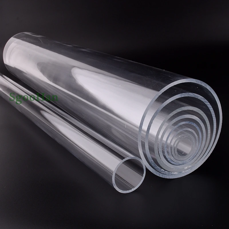 1pc Length 50cm O.D 16~110mm Clear Plexiglass Acrylic Aquarium Fish Tank Tube Home DIY Filter Accessories Water Tank PMMA Pipe