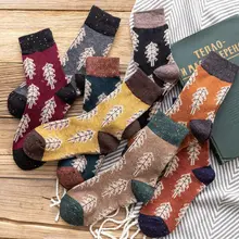 Sales Hot Autumn Women Fashion Retro Tree Socks Winter Warm Wool Sock Harajuku Female Cute Thickening Gifts For Girls