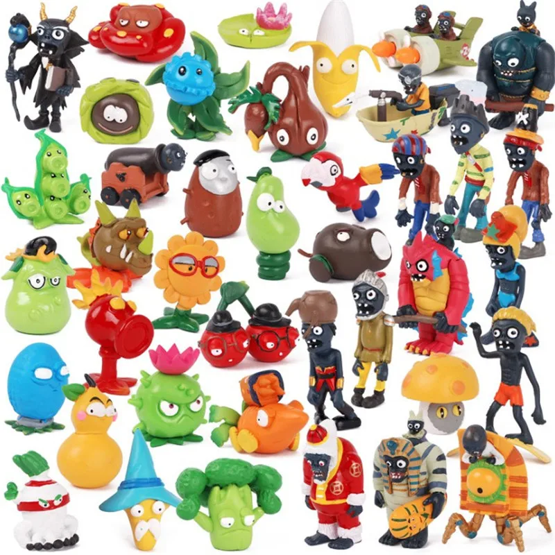 

40Pcs/set Plants vs Action Figures Zombies PVZ Toy Plants Zombies PVC Toy Doll Set for C