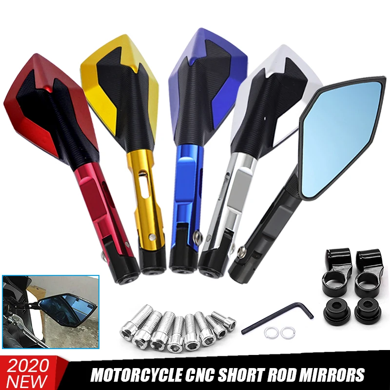 

Universal CNC Motorcycle Mirrors Moto Side Rearview Mirrors For Racer Scooter Moto Accessories espejos retrovisores para moto