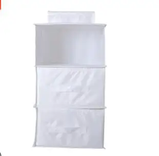 Белый Home textile hanging fabric storage bag multi-layer clothing storage bag dormitory storage folding artifact wardrobe closet stor - Цвет: Белый