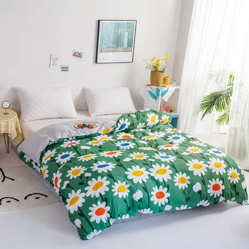 

Pastoral Duvet Cover Green Flower Quilt Covers Comforter Case Blanket Cases Bedding Set Full Single Size Bed Linen Home Textile