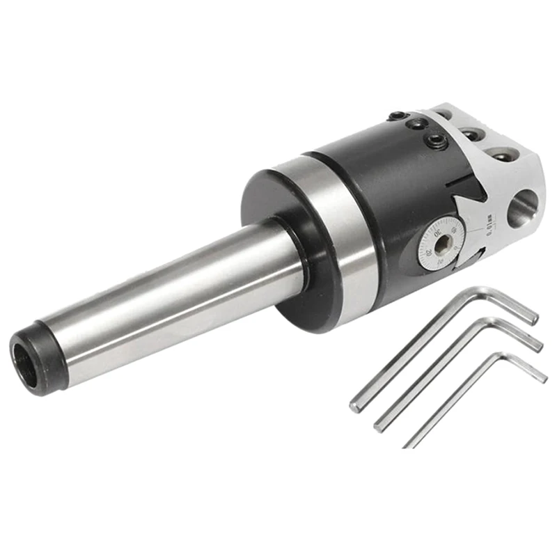 

1Set 50Mm Mt4 Universal Usage Boring Head F1 With Morse Taper Shank Adapter For Lathe Milling Tool