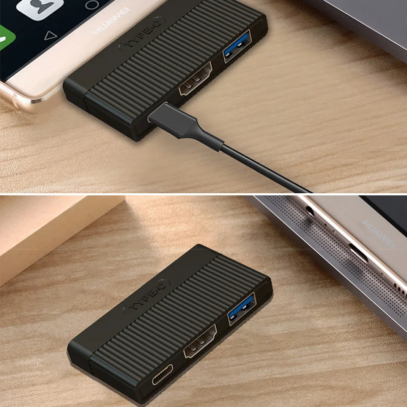 Type-C к HDMI USB3.0 PD адаптер 3 в 1 4K для экрана дисплея проектора ноутбука мобильного телефона@ JH