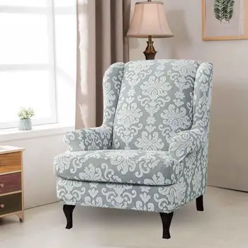 

2pcs/set Restaurant Hotel Modern Simple Chair Cover Full Protection Home Easy Install Wrapping Arm Rest Living Room Solid