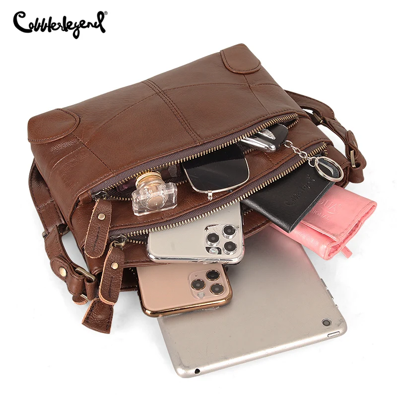 Cobbler Legend Genuine Leather Shoulder Crossbody Bag Women Handbags Vintage Messenger Bag High Quality Female Bags For Ladies