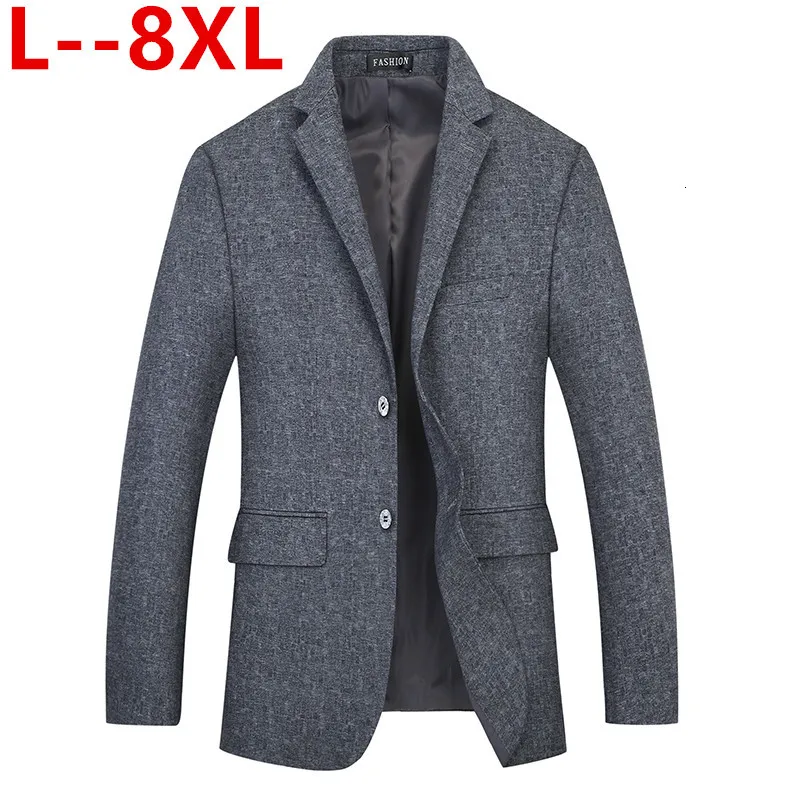 Plus size 10XL 8XL 6XL 5XL New Arrival Luxury Men Blazer New Spring Fashion Brand Slim Fit Men Suit Terno Masculino Blazers Men - Цвет: Gray