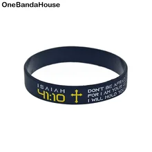OBH 50 шт. Isaiah 41 10 не бойтесь Иисуса силиконовые резиновые браслеты