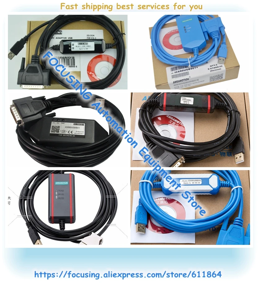 IC690USB901 GE GE90-30 GE90 Кабель для программирования USB SNP Лучший PLC Адаптер USB-SNP |