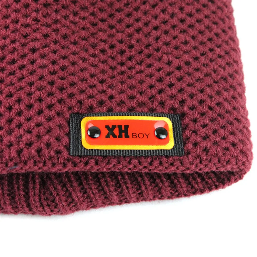 Beanies, зимняя шапка, мужская шапка, зимняя шапка, одноцветная шапка с воротником, набор, плюс бархат, толстая вязаная шапка и глушитель, шапка бини, Muts#2O22