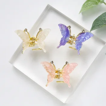 

Shaking Voice Network Red Celebrity Style Butterfly Barrettes Acetic Acid Hair Claw Cute GIRL'S Stereo Butterfly Clip Man-made