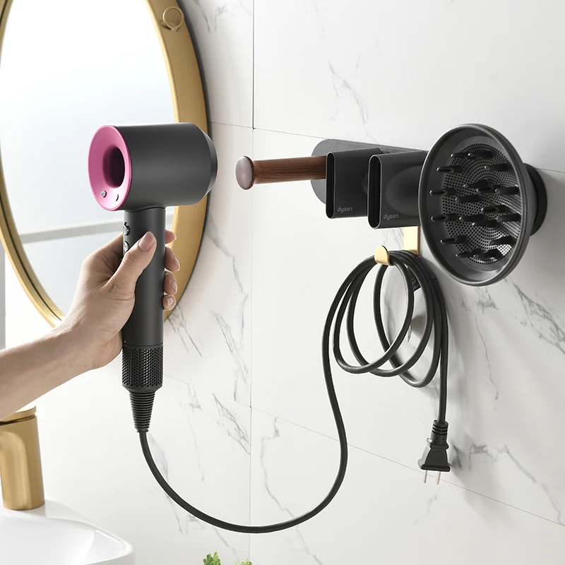 Dyson Фен держатель черный настенный фен стойка Dyson алюминий Hairdrye вешалка для хранения вешалок Ванная Комната Полка Органайзер