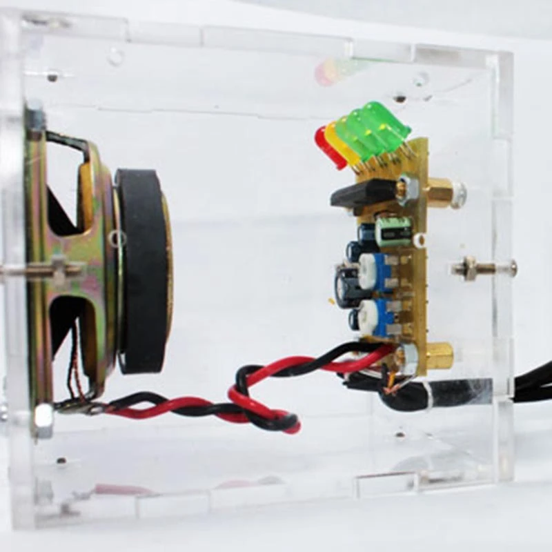 Diy Speaker Kit Sets with Case 3Wx2 Amplifier Speaker Electronic DIY Training Welding Assembly Parts