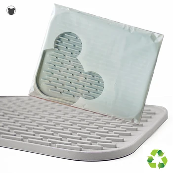 

Kitchen Thick Silicone Mat Dishes Drying Dish Sink Drain Rack Tableware Storage Pot Holder Heat Resistant Pads organizer mats