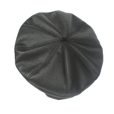 black beret JOEJERRY черный кожаный берет Женская французская шляпа берет розовые береты шапки для женщин и мужчин шляпа художника - Цвет: black beret