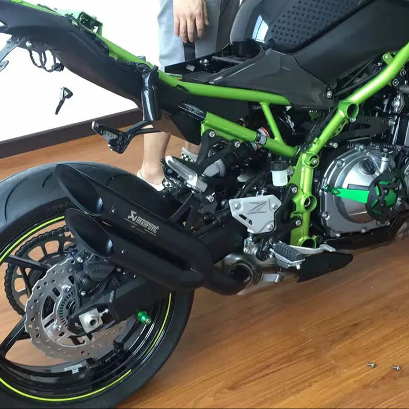 Слипоны для мотоцикла Kawasaki Z900 выхлопная труба akrapovic 51 мм двойной выход выхлопные наконечники Escape Moto большое смещение