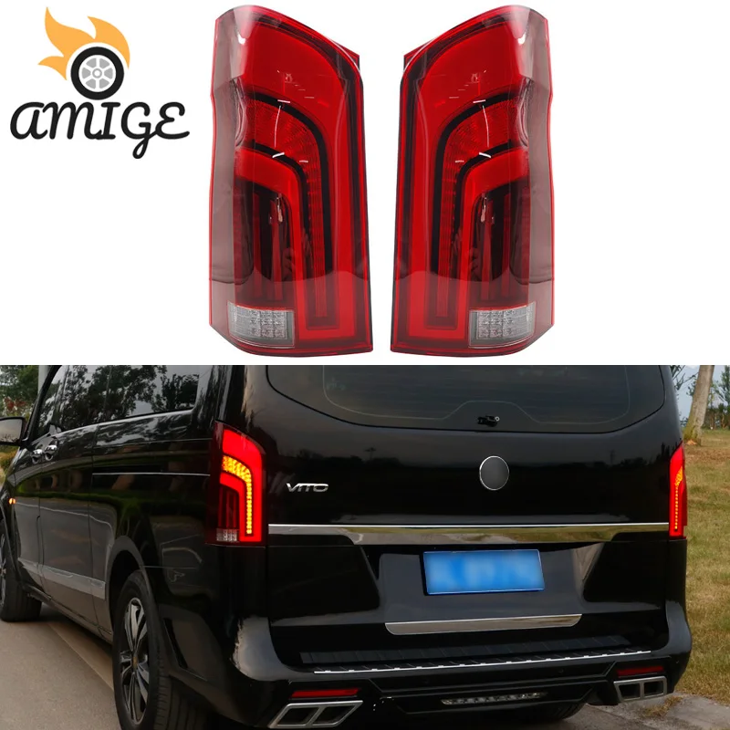 Car LED Taillights Tail Lamps For Mercedes Benz Vito V250 V260 2016 -2020 Reflector Lamp Backup Lamps Brake Light Rear Lights