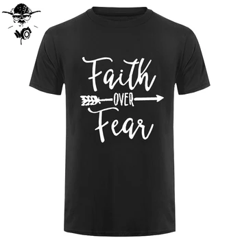 

Faith Over Fear Arrow T Shirt Men Women Short Sleeve Crewneck Streetwear Casual Harajuku Cotton T-shirt Tshirt Summer Tops Tee