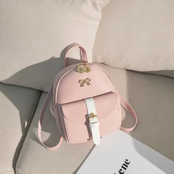 

Bag female 2020 new female bag cute pink fashion trend bowknot ladies small backpack shoulder bag school bag