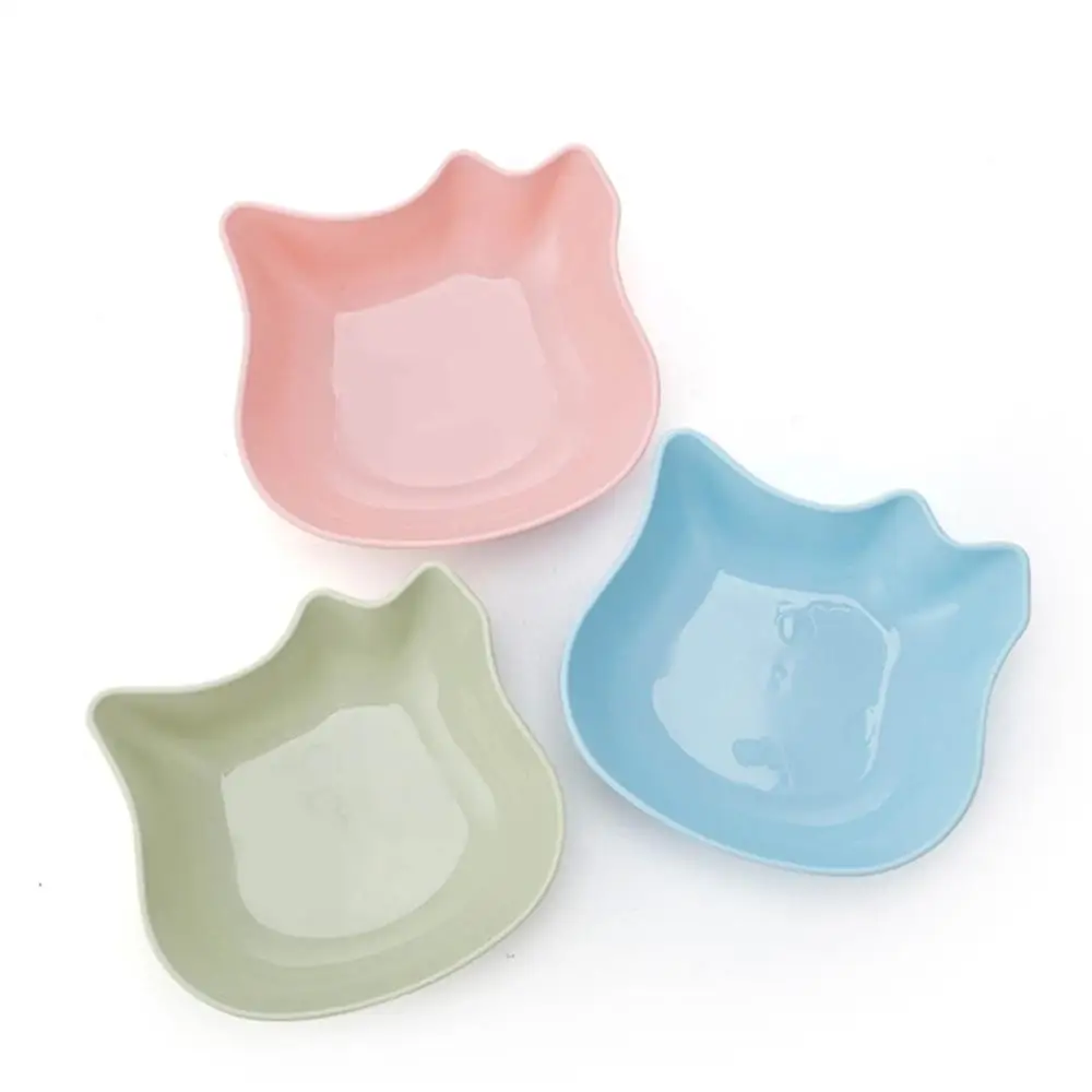 

Pet Feeding Bowls Cute Plastic Dog Single Bowl Portable Cat Feeder Kitten Drinking Water Bowls Puppy Food Dishes