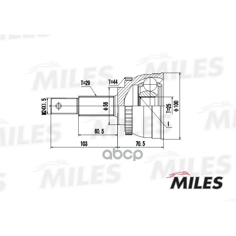 Шрус Nissan Maxima Iv A33/X-Trail T30 2.0-3.0 00-13 Нар. Abs Miles Ga20340 Miles арт. GA20340