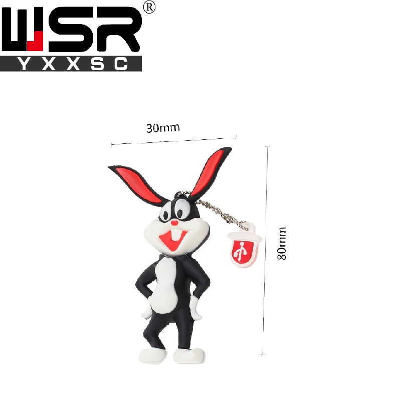 Wsryxxsc usb флеш накопитель с мультяшным Кроликом водонепроницаемый 64 ГБ 32 16 8 4